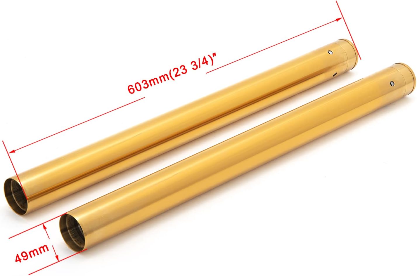 49 mm 23 3/4 Inch Immersion Tubes Fork Pipes Shock Absorber Front for Harley Softail 2018-2021 Street Bob FXBB Breakout FXBR Low Rider