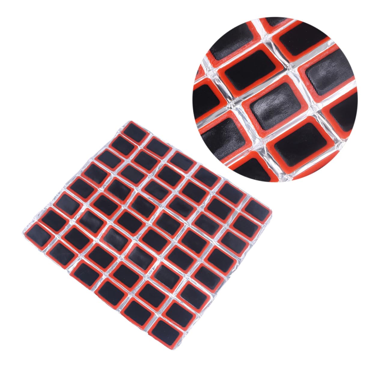 MUCKLILY 48Pcs Patch Kit Durable Rubber Puncture Repair Tool for Bike Motorcycle and Inner Tubes Lightweight and Portable for Emergency Repairs The Road