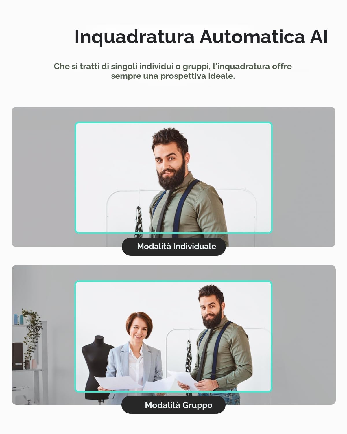 OBSBOT Meet SE 1080P@100 FPS Webcam per PC con Sensore 1/2,8"，AI Framing&Autofocus, Modalità Bellezza, Leggera, Controllo per Gestures, Staggered HDR, Webcam per Streaming, Gaming (Space Grey)