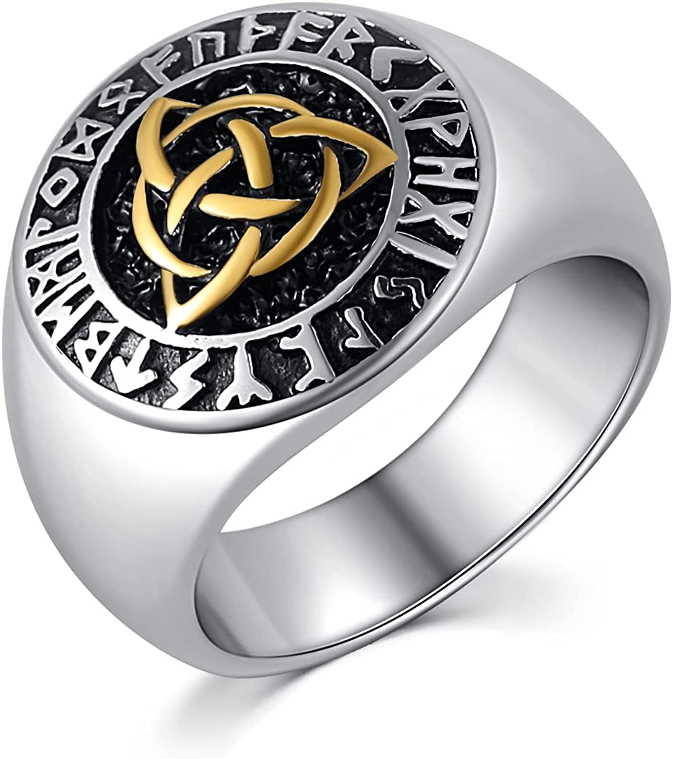THE MEN THING TRINITY KNOT VIKING - Titanium Steel Ring for Men & Boys (21) (B0BT25LVS9) Amazon Price History, Amazon Price Tracker