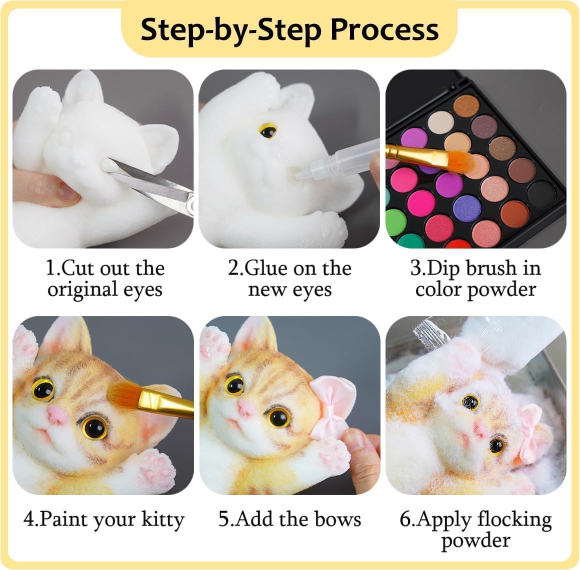 DIY Taba Squishy Kit - Giant Paintable Cat Dress Up Toy for Kids & Adults | Stress Relief Fidget Toy with Creative Accessories - Perfect Squeeze Toys Gift for Christmas（Not containing pigments）