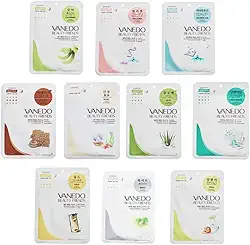 Kit com 10 Máscaras Hidratantes Faciais Coreanas - Essências Variadas