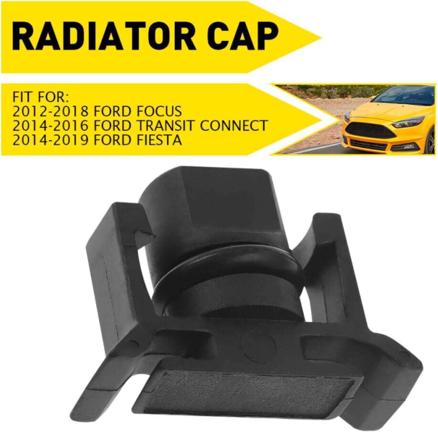 Radiator Coolant Overflow Drain Water Tank Cap Plug Cover AV6Z-8K103-A | for Ford Focus 2012-2018 Transit Connect 2014-2016 Fiesta 2014-2019 Kettle Plug AV6Z8K103A