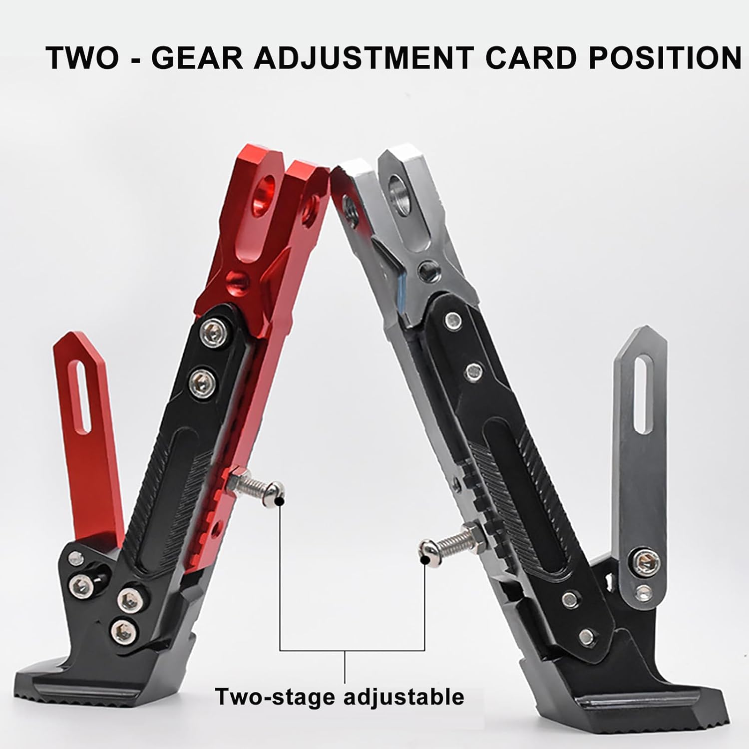 Motorcycle Kickstand for Suzuki DL650 VStrom 650 XT 650XT Vstrom650, Heavy Duty Adjustable CNC Aluminum Side Stand with Anti-Slip Wide Foot Pad– Replacement Side Stand,Black