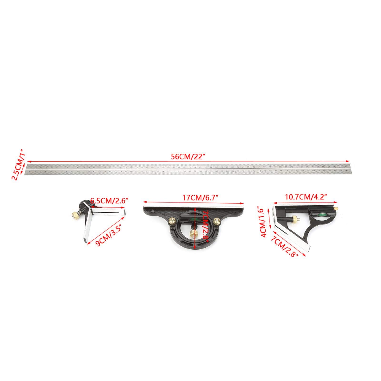 Rango de medida de 600 mm ,escuadra de carpintero ,escuadra de encuadre para herramientas de carpintería ,