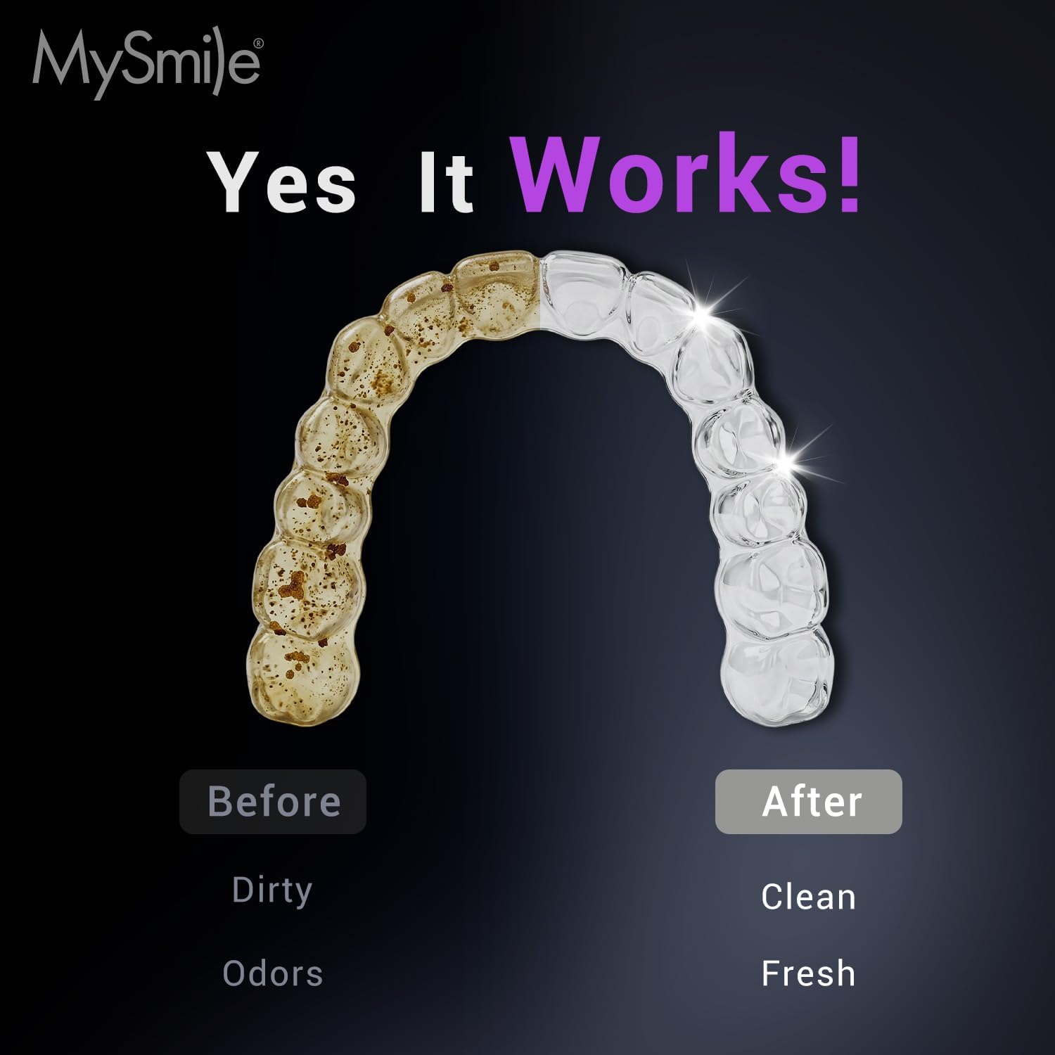 MySmile MS202B Cordless Ultrasonic Retainer Cleaner with UV Light & Timer image 2