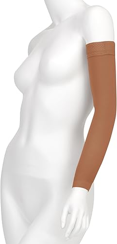 Juzo Soft 2001 20-30mmHg Manga estándar con banda superior de silicona para mujer, beige, 1 (I)