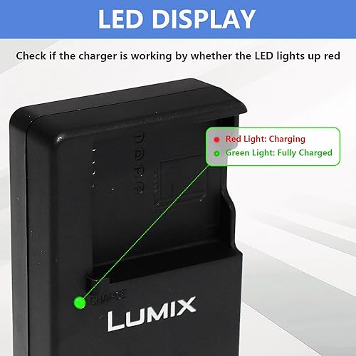 Miniatura 3 de Cargador DE-A98 compatible con cámara Panasonic LUMIX A98B A98C DE-A99 Fuente de alimentación de batería de cámara