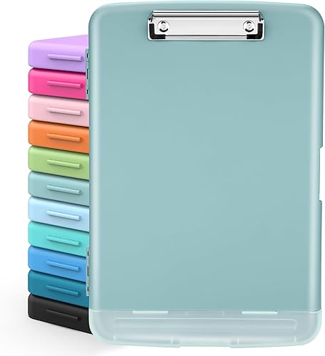 Sooez Portapapeles 8.5 x 11 pulgadas con Almacenamiento, Portapapeles de Almacenamiento de Alta Capacidad, Carpeta Portapapeles de Enfermería con