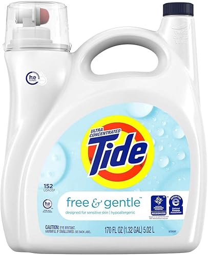 Miniatura 9 de Tide Free & Gentle HE - Detergente líquido para ropa, sin fragancia, 1.06 L (25 cargas) - El embalaje puede variar