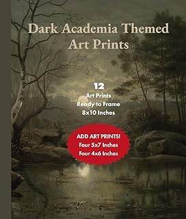 Dark Academia Themed Art Prints: 12 Art Prints Ready to Frame 8x10 Inches
