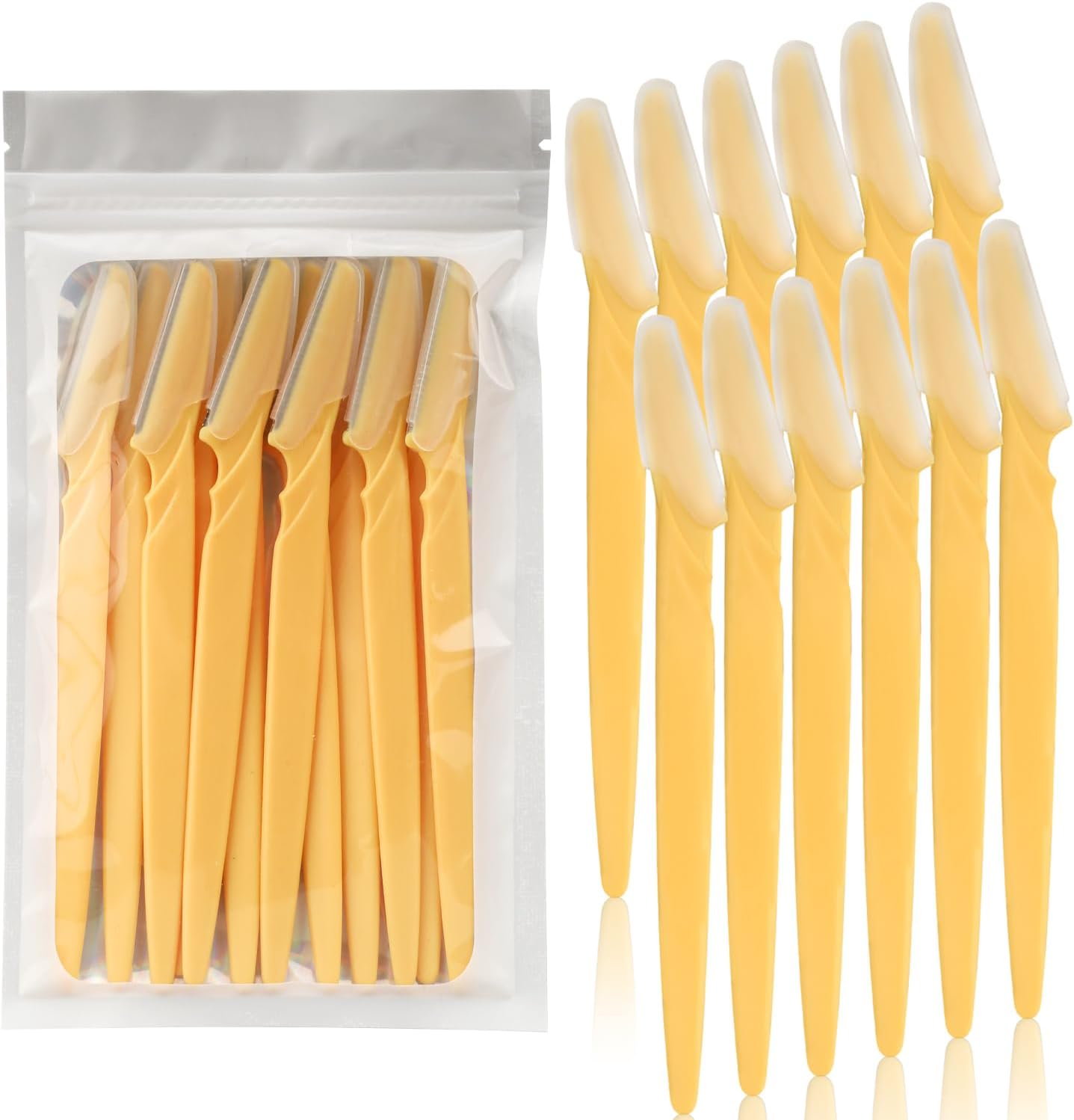 12 PCS Light Blue, Beauty Eyebrow Trimmer Stainless Steel Beauty Tools for Women Men