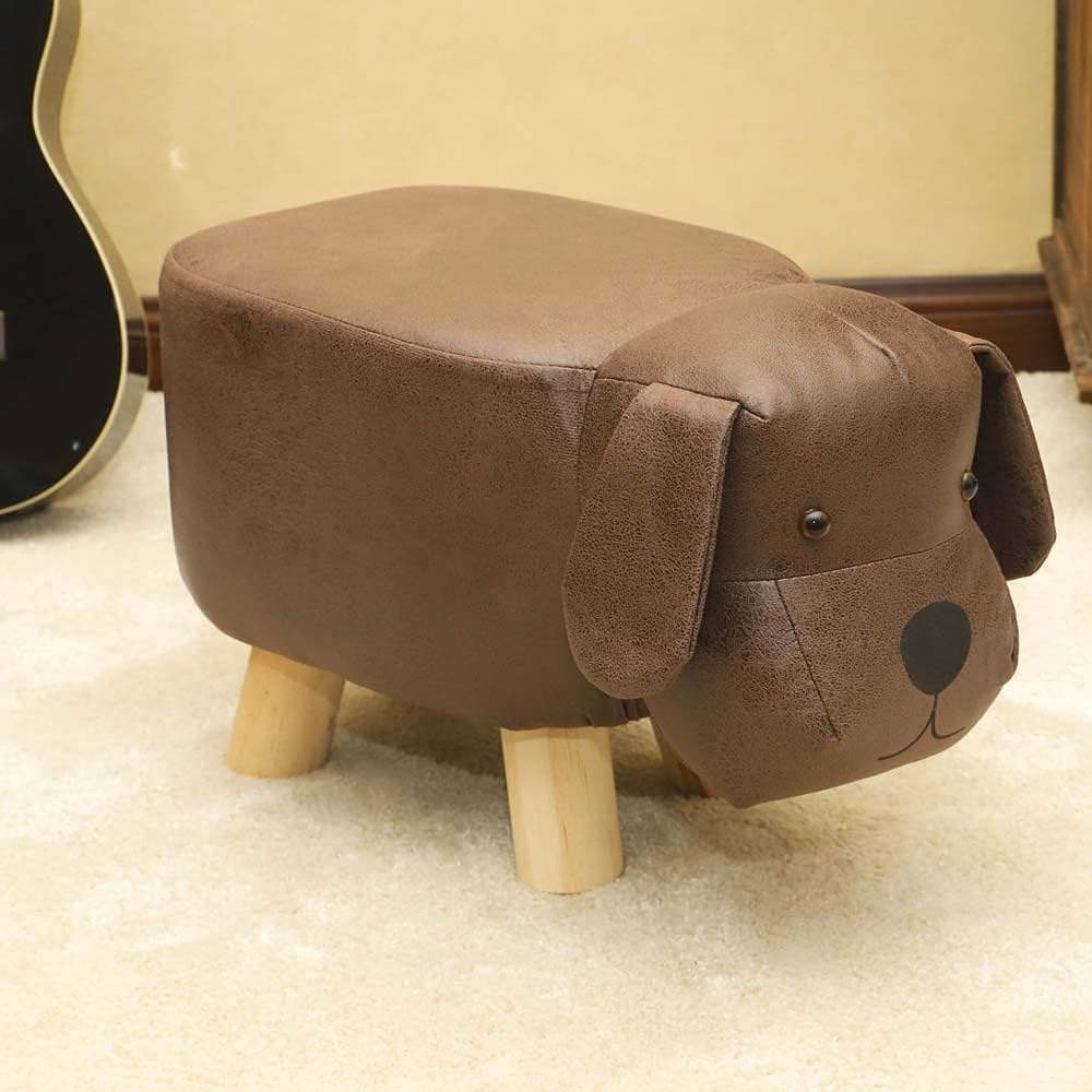 THE WHITE SHOPWooden Handmade puppy Shape Decorative Stool, Natural Multi Color Side puppy Table for Home Decor, Office Decor, Statue Stool