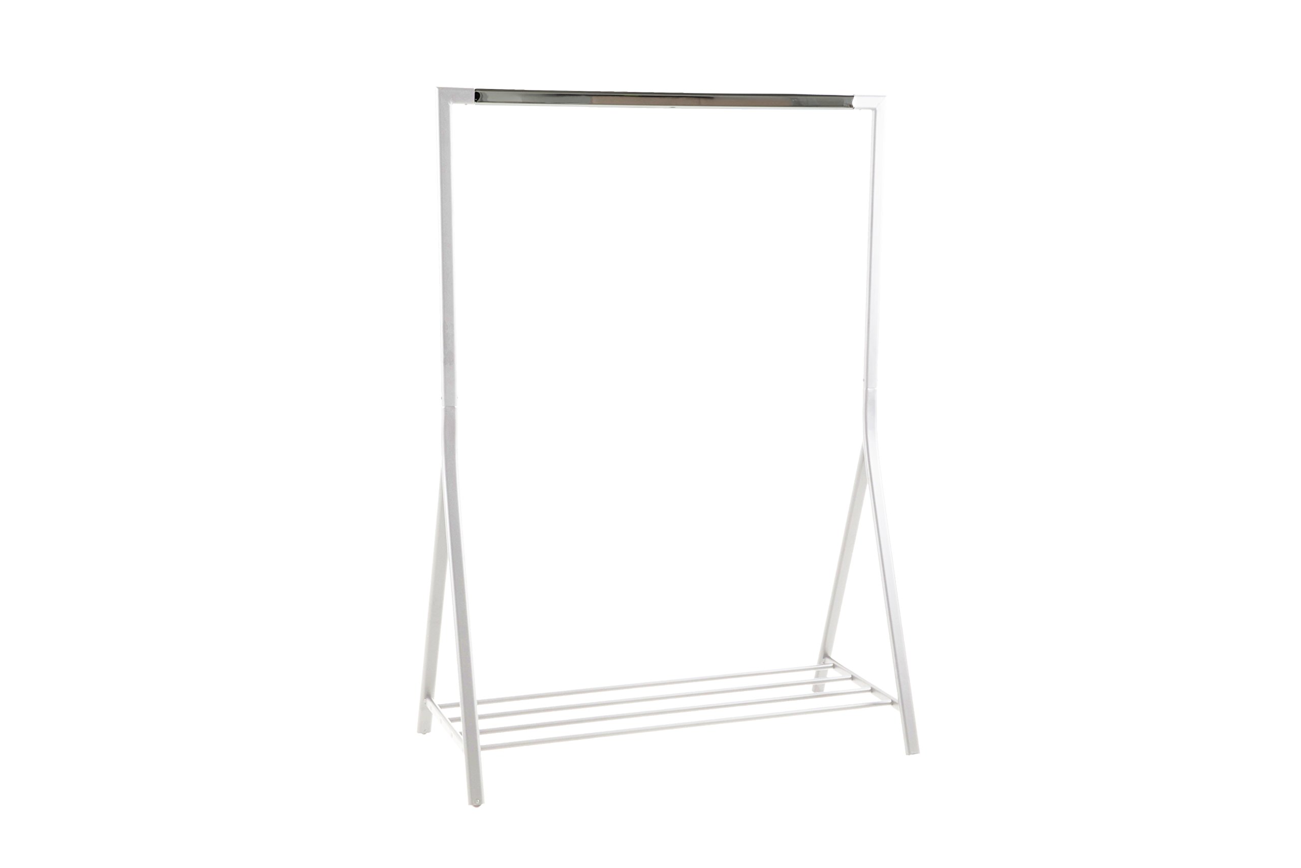 AC Design Furniture Keld Kleiderständer weiß, Garderobenständer mit Ablage, Schlafzimmer, Flurgarderobe aus Metall, 1 Stk.