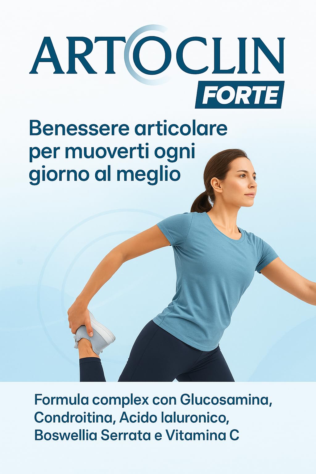 ARTOCLIN FORTE | Articolazioni e Cartilagine Integratori | Glucosamina, Condroitina, Acido Ialuronico, Boswellia e Vitamina C | Supporto Cartilagini, Mobilità e Comfort Articolare | Made in Italy