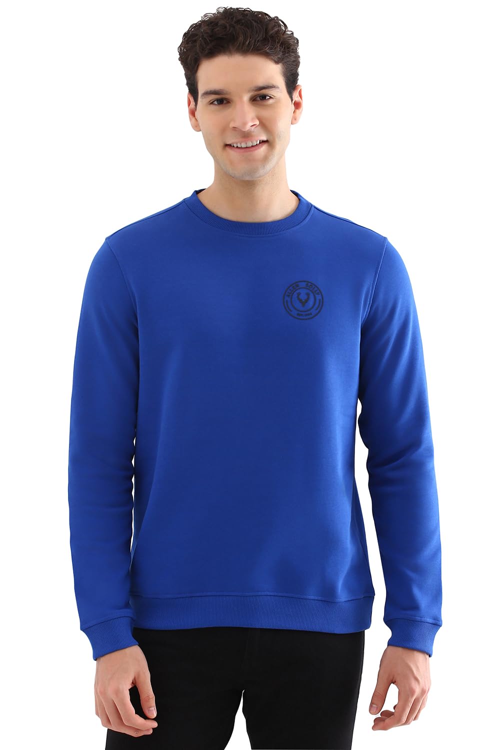 allen solly Men Blue Crew Neck Full Sleeves Casual Sweatshirt-picture-10