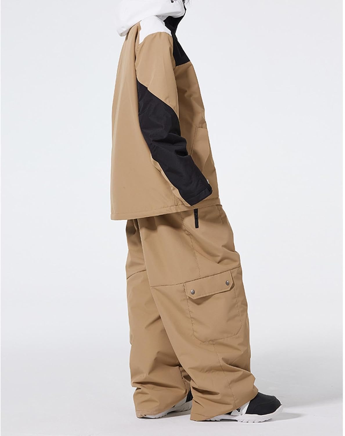 Women Warm Winter Ski Jacket and Bibs Baggy Pants Waterproof Windproof Snowsuit Snowboarding Coat Insulated