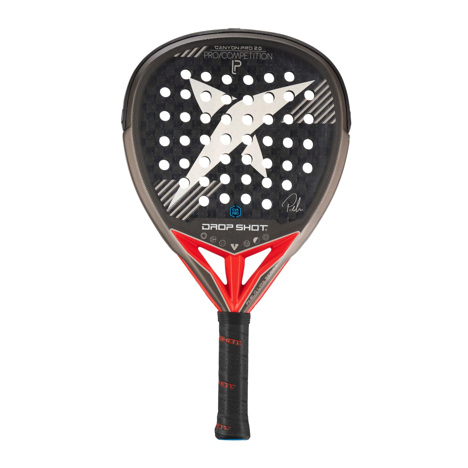 Sponsored Ad - Canyon Pro 2.0 by Lima - Padel Racket with Shock Absorption, Power and Attack, Black and Red