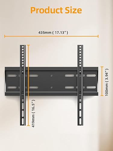 Miniatura 8 de Soporte de pared fijo para TV de perfil bajo de 43, 50, 55 pulgadas, para televisores LEDLCD y planoscurvos de 24 a 65 pulgadas, soporte universal