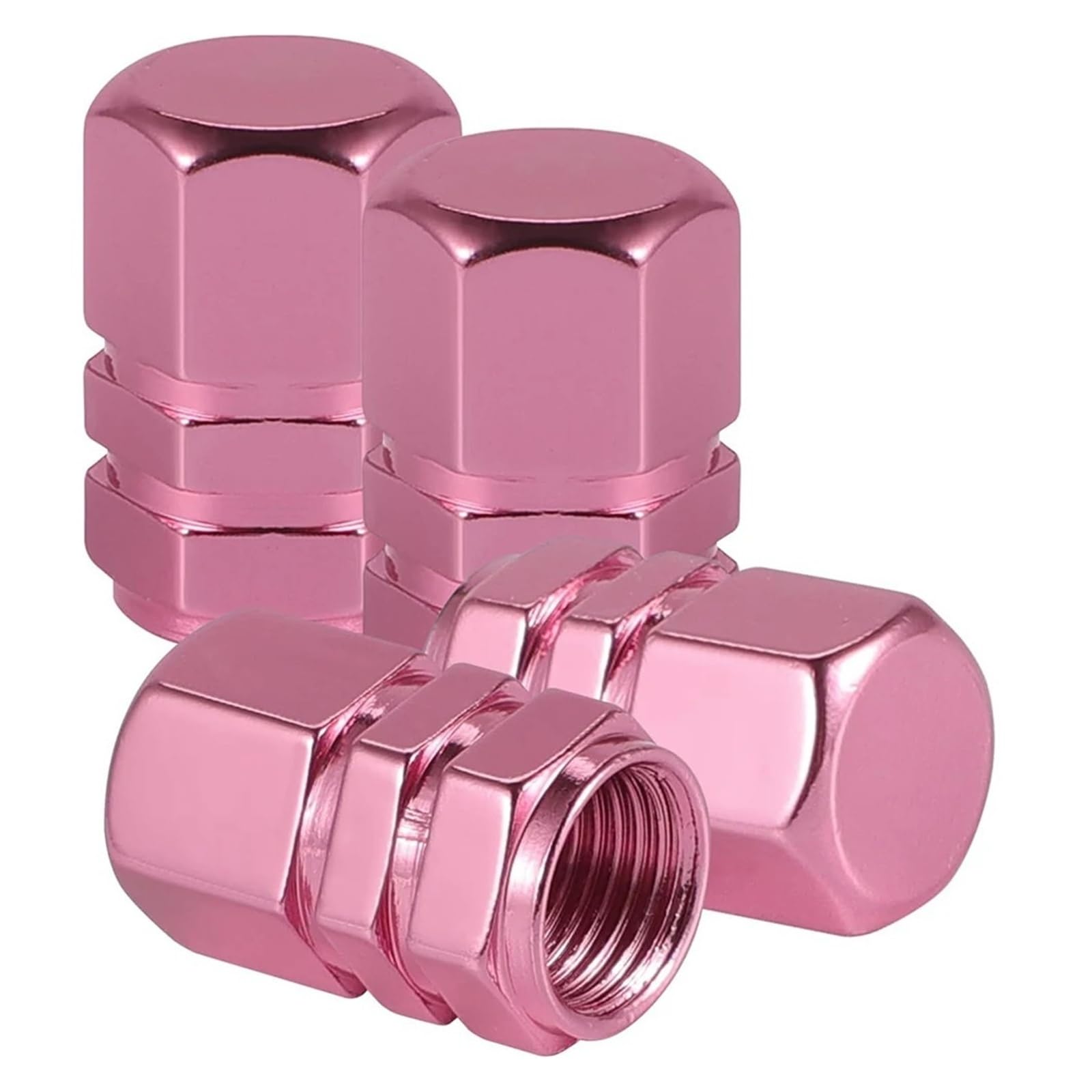 Aluminiowe osłony zaworów opon pyłoszczelne do motocykla samochodowego do roweru (różowe)