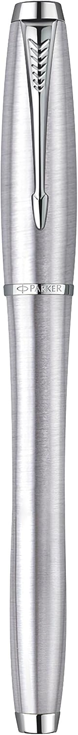 Parker Urban Metallic Chrome Trim Medium Nib Fountain Pen - Gift Boxed