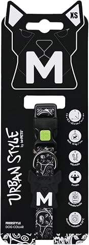 M-Pets Urban Style Freestyle Siyah/Beyaz Boyun Tasması (Xs)