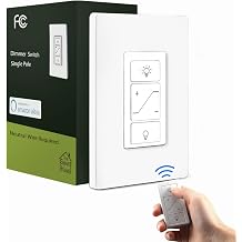Hummptom Dimmer Switch with Remote Control, Wireless Remote Light Switch, Single Pole Dimmer Light Switch Support 2.4G&5G Compatible with Alexa