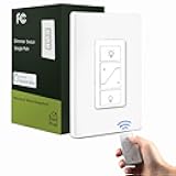 Hummptom Dimmer Switch with Remote Control, Wireless Remote Light Switch, Single Pole Dimmer Light Switch Support 2.4G&5G Compatible with Alexa