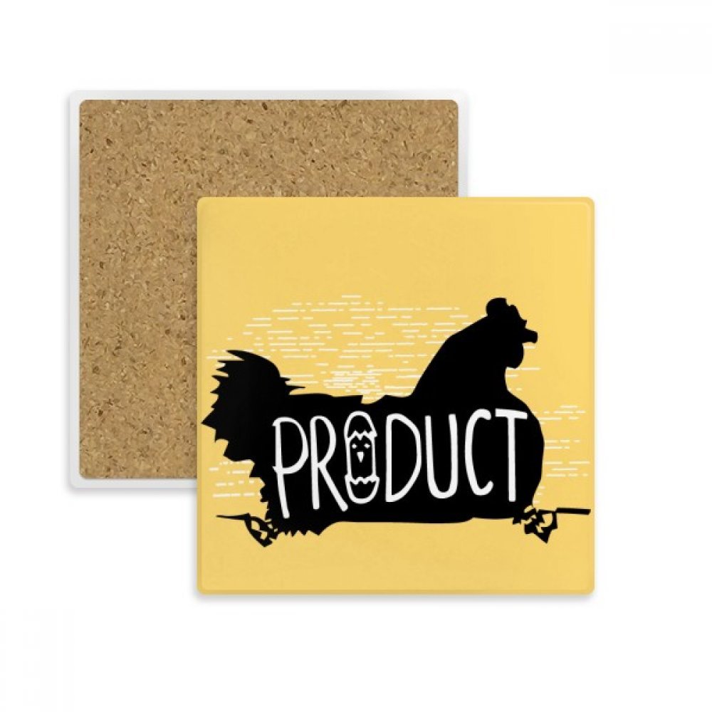 Dessous de verre absorbant en pierre naturelle anti-condensation poulet