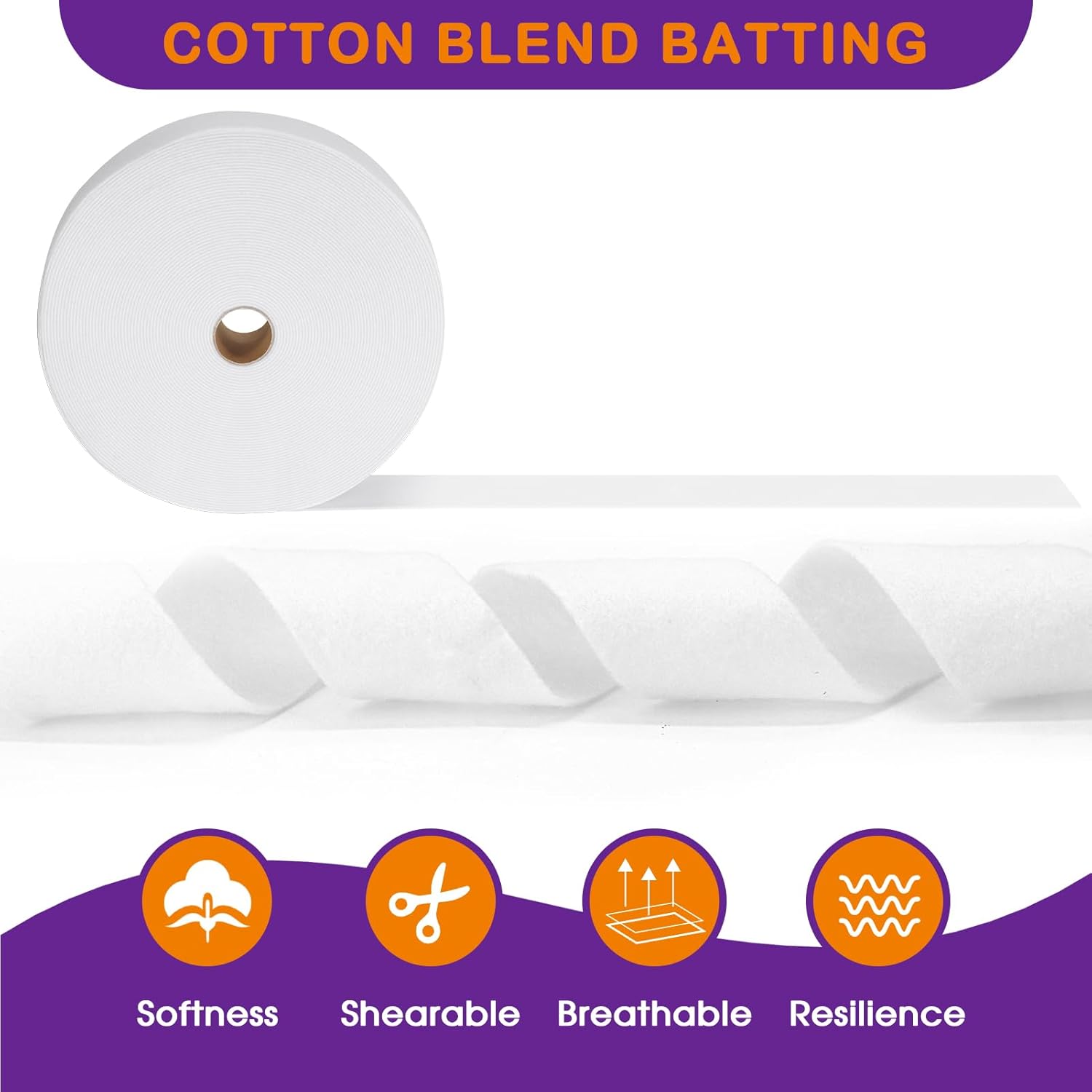 6 Rolls Jelly Roll Batting Strips for Rugs, Jelly Roll Fabric 2 1/4 Inch Total 300 Yards Cotton Blend Quilt Batting with Accessories Sasher Tool Awl Tube Maker Ruler Quilting for Upholstery Projects