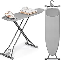 Vista 1 de APEXCHASER Ironing Board, Compact Iron Board with Silicon Mat, Foldable Ironing Board with Heat Resistant Cover, 7 Height Adjustable, Space Saver