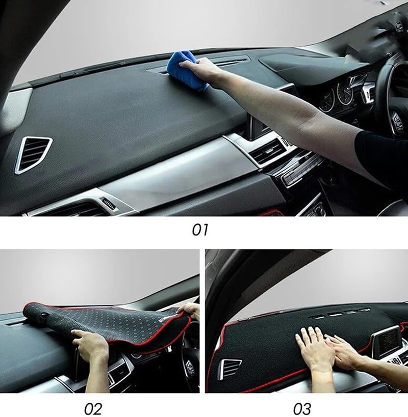 Car Center Console Dashboard Cover Mat for Mercedes-Benz GLK-Class 2009 2010 2011 2012 2013 2014 2015, Sun Shade Instrument Panel Cover No-Glare Sun Shade Dash Mat Carpet Pad