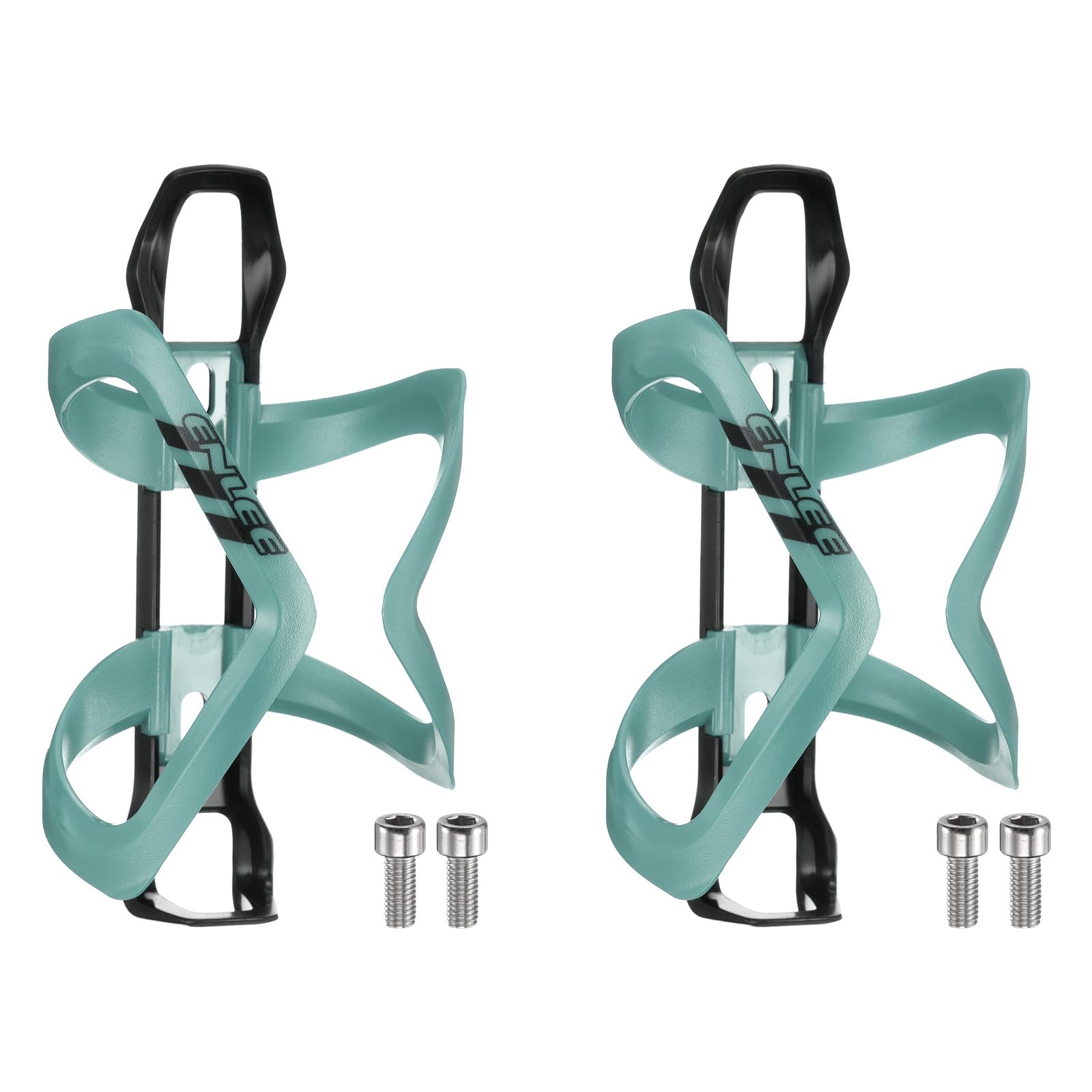 sourcing map 2pcs Bicycle Water Bottle Holder Adjustment Right Load Bike Bottle Cages Cycling Cup Holder for MTB Road Gravel, Light Green