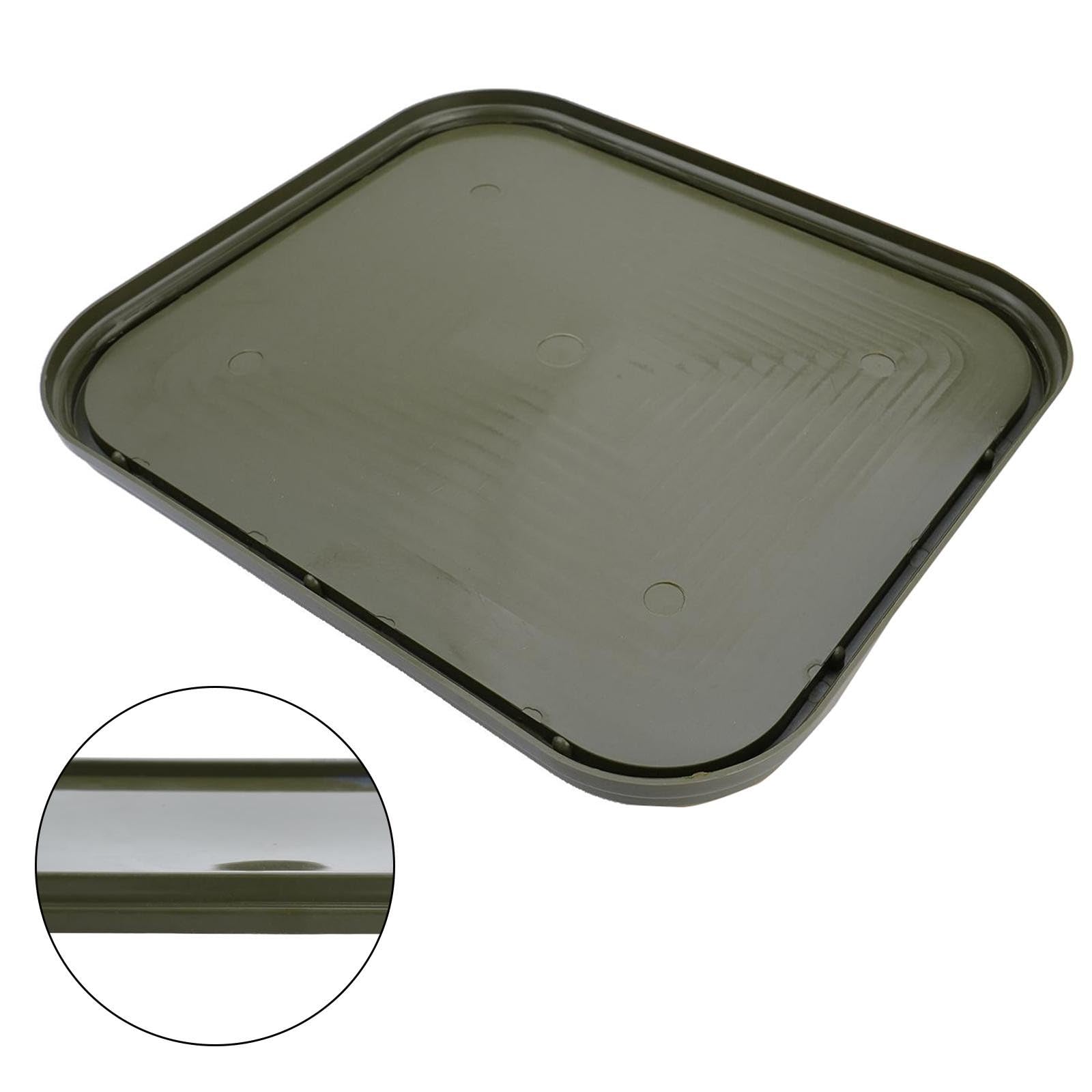 Secchio quadrato per pesca alla carpa, 10 l, per pesca alla carpa, vasca per miscelare esche resistenti, con scomparto interno rimovibile e impugnatura comoda