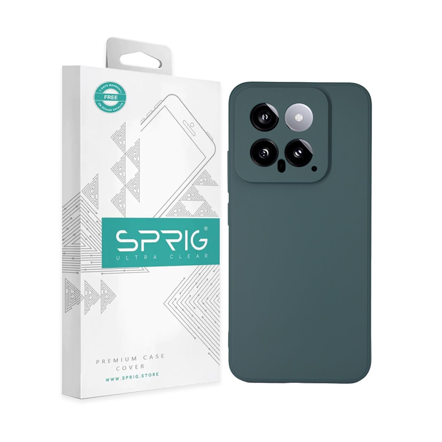 SPRIG TPU Matte Back Cover/Back Case for Mi 14 (Dark Green) (B0D7ZSVKMN) Amazon Price History, Amazon Price Tracker