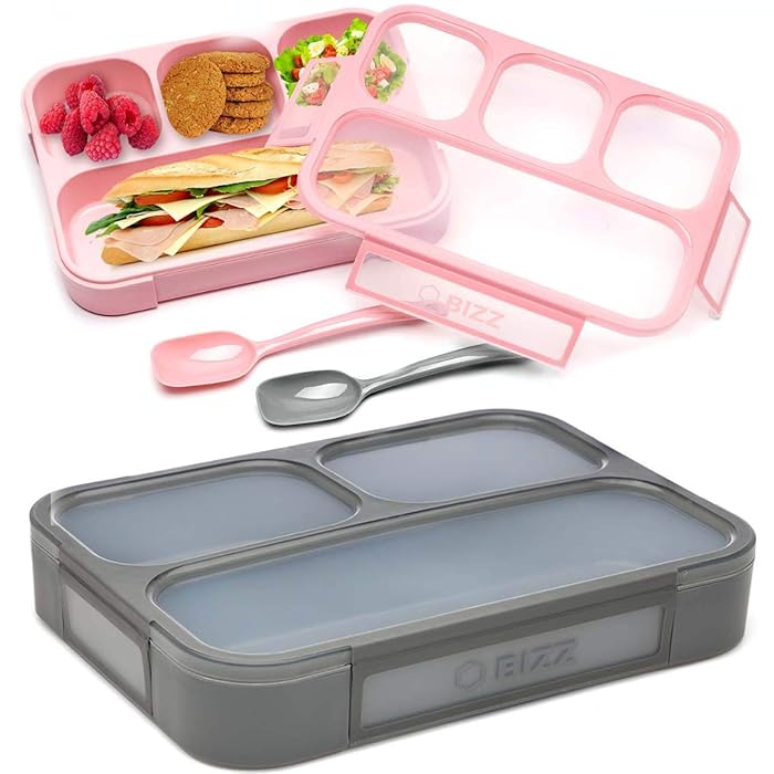 Buy Bizz Bento Lunch Boxes with Spoon (2Pack) 3 and