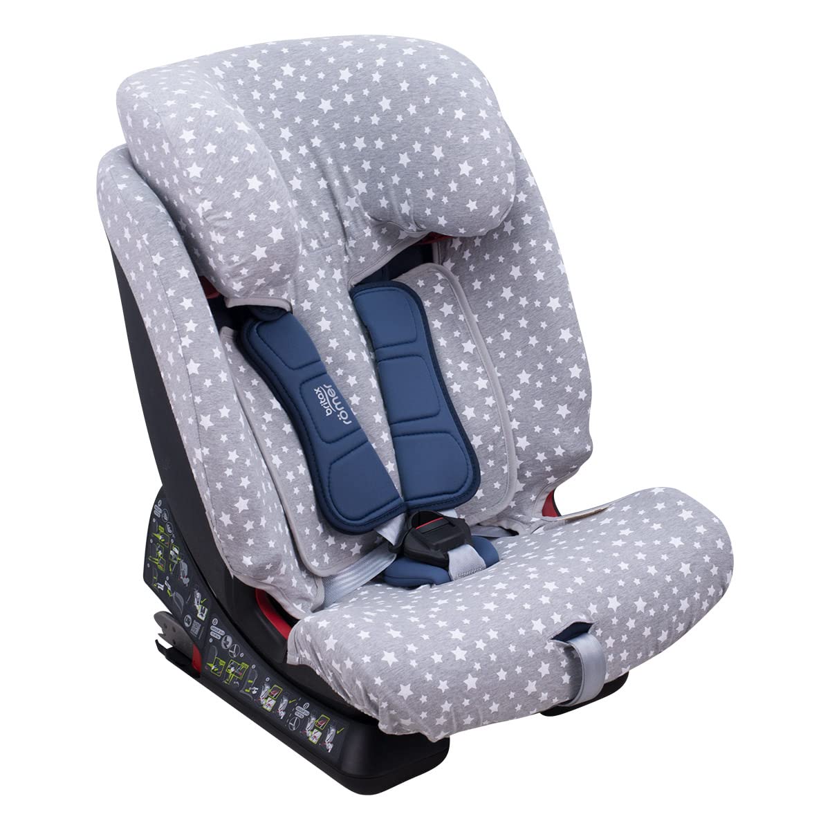 JYOKO Kids Funda Compatible con Romer Advansafix IV-M-R White Star