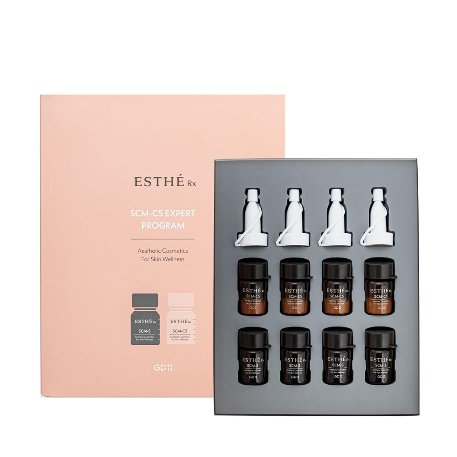 GD11 Esthe Rx Expert Program | Anti-Aging Face Serum with 100,000ppm Stem Cell Exosomes | Firming & Lifting to Target Wrinkles & Fine Lines | Professional K-Beauty Ampoule, 4 Pairs