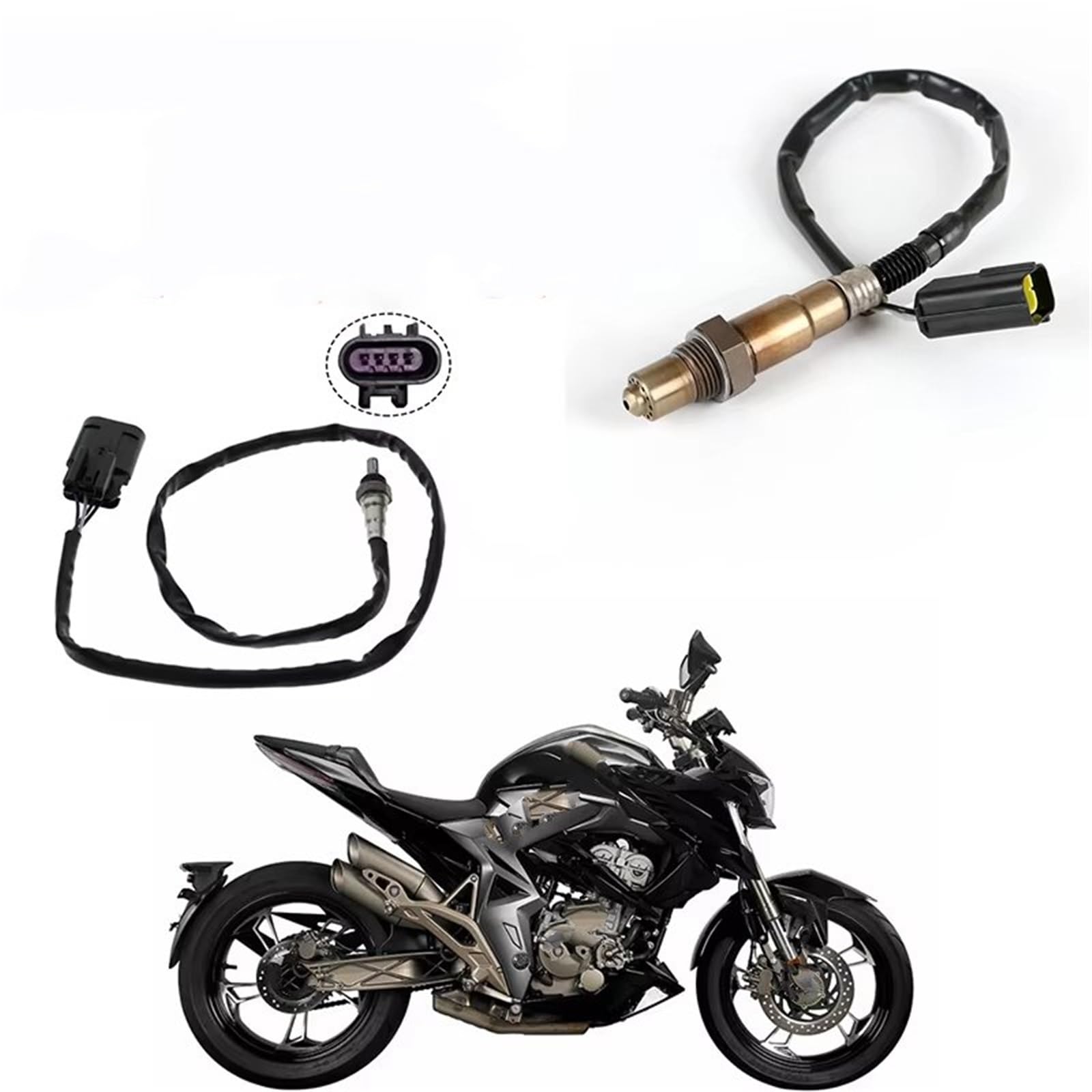 Lambda Sonda O2 Sensor para ZONTES | Para ZT310-RXTV Para ZT250-S R 350R 310V Sensor Oxígeno Tubo Escape(A)