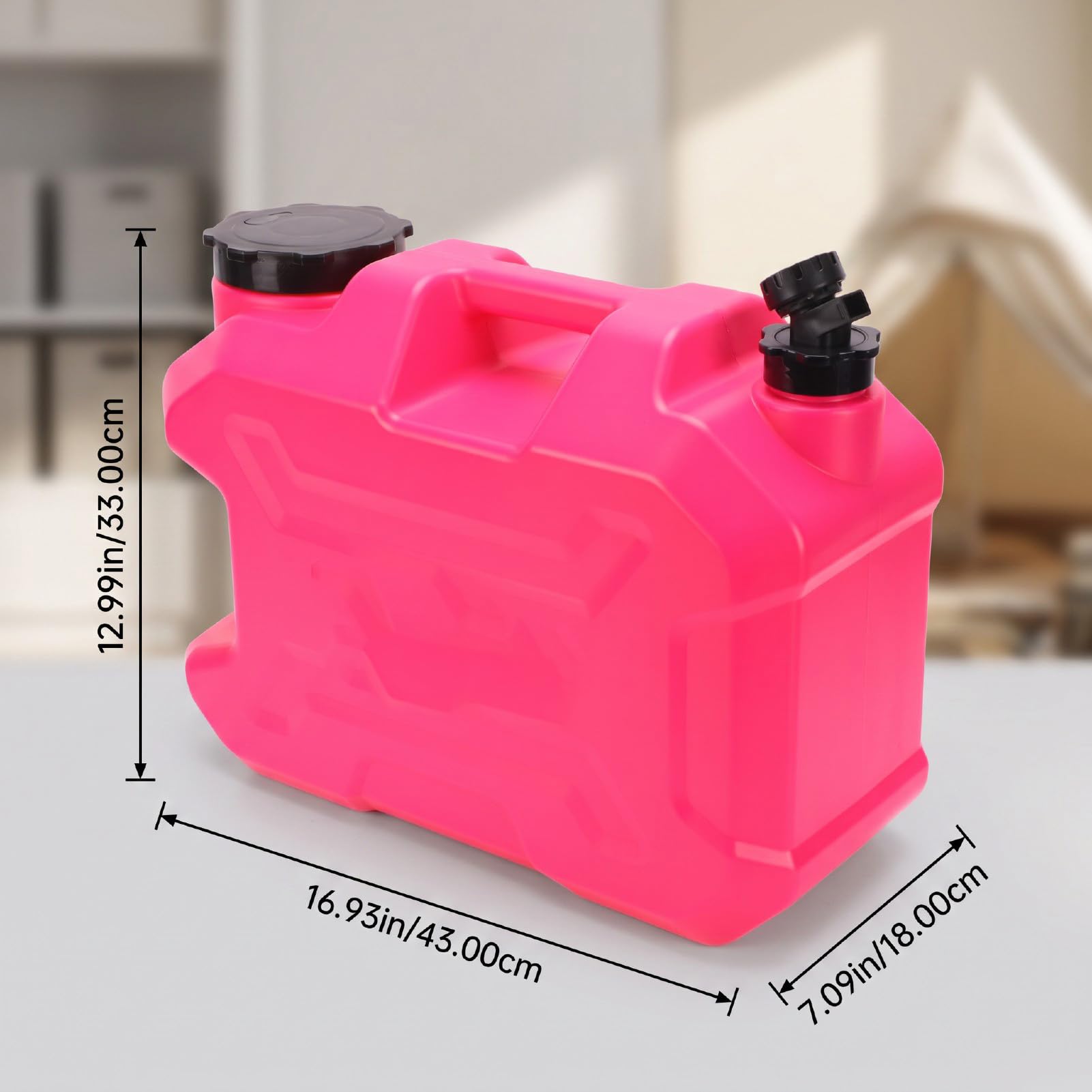 VGEBY Pojemnik na wodę z Kranem 5 Galonów (PINK) | 18.9L Zbiornik Spożywczy, Dzbanek na wodę z PE, Uszczelnienie Zabezpieczające Przed Wyciekami ze szczotką do Czyszczenia,