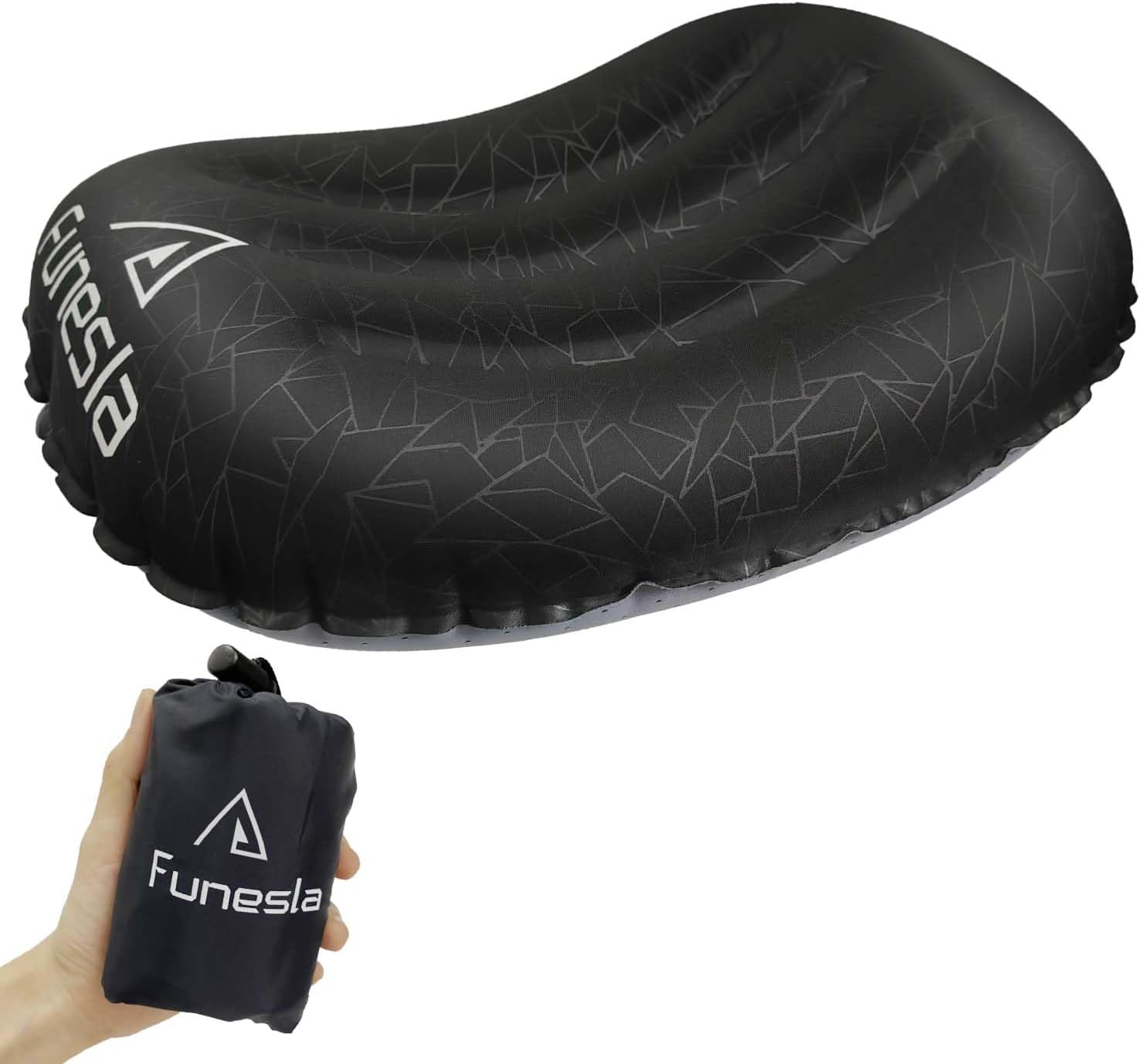 Funesla Ultralight Camping Pillow, Compact AntiSlip Inflatable Travel