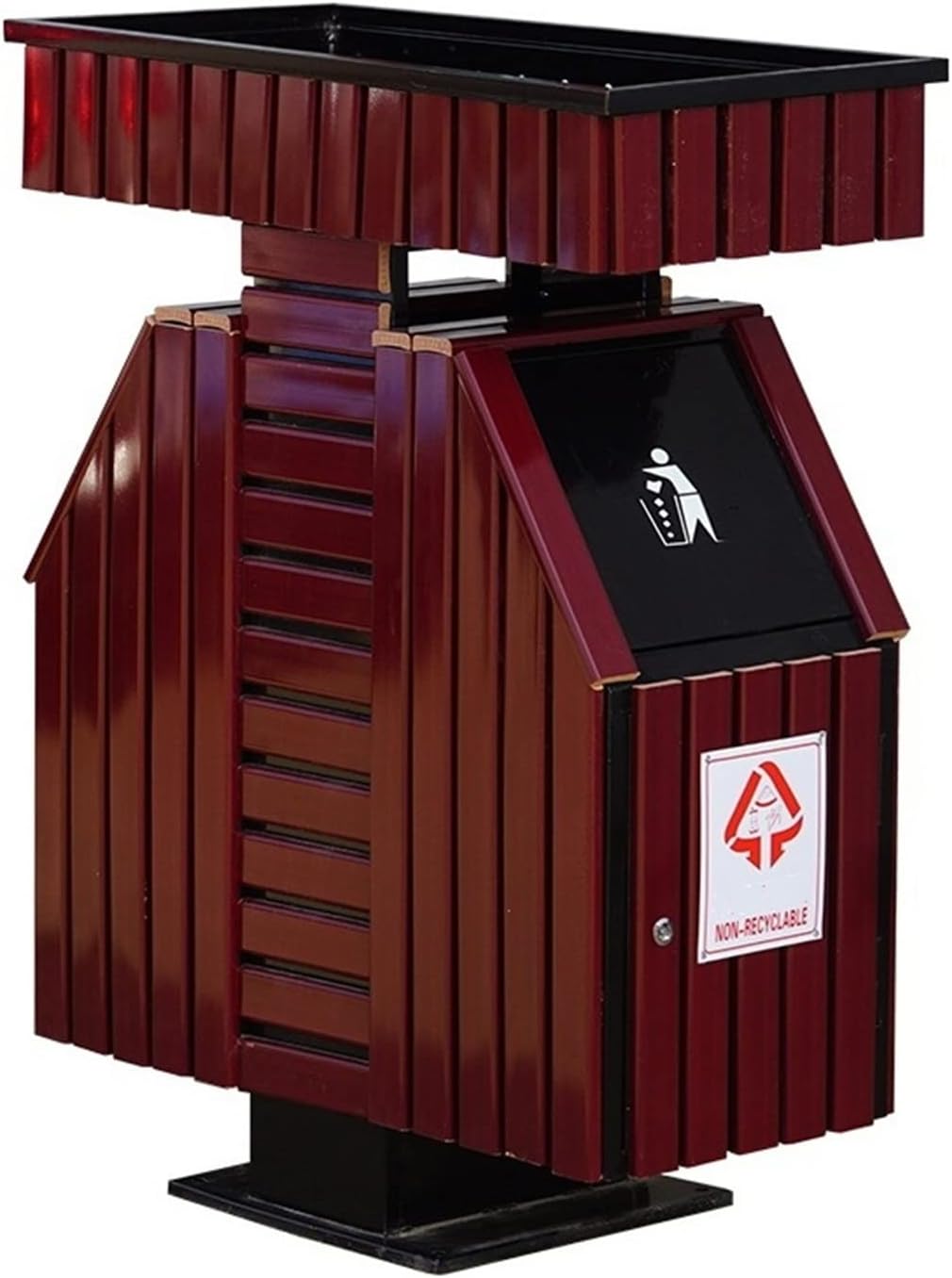 Outdoor Trash Can Outdoor Plastic Wood Trash Can Creative