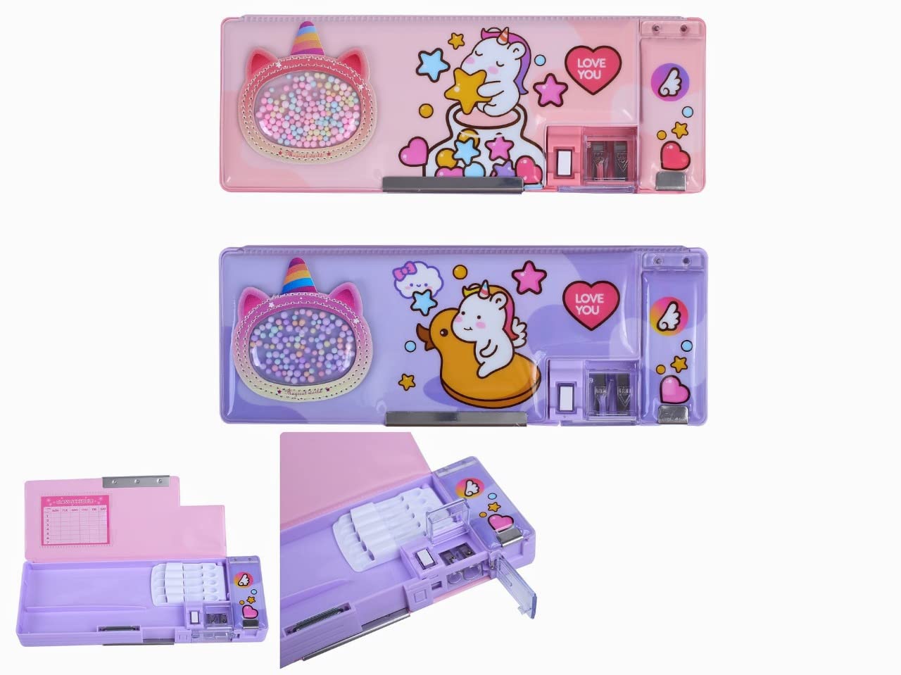 Crackles Magnetic Pencil Case with Sharpener – Unicorn Themed Luxury Pencil Box for Kids – Stationary Organizer Pencil Box for Girls, Kids, Boys, Birthday Return Gifts for Kids (Random Colour) (B0C14Y7DV8) Amazon Price History, Amazon Price Tracker