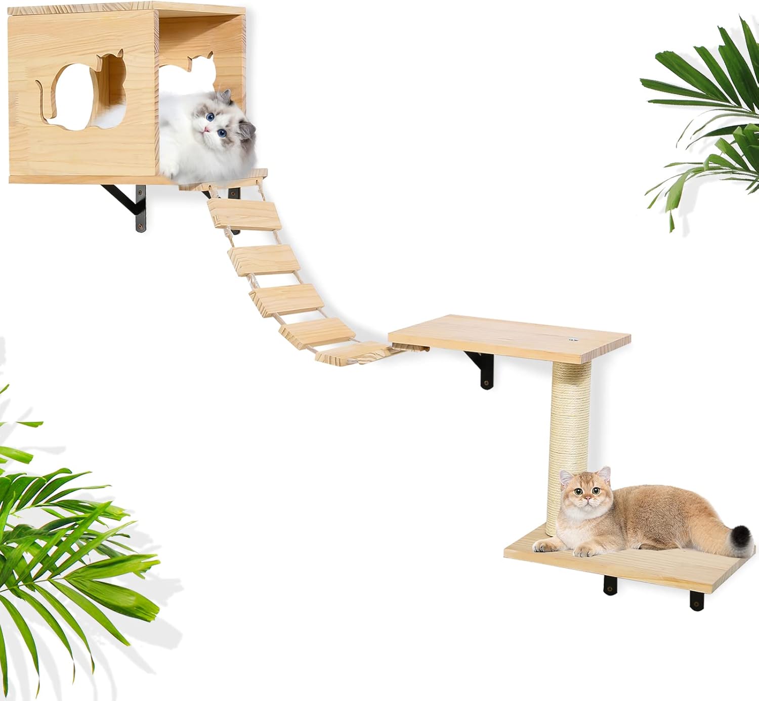 LONINAK Cat Wall Shelves, Cat Shelves Perches for Wall, Cat Wall Furniture1 Cat