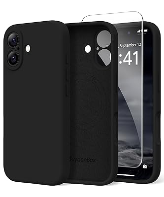 Magnetic for iPhone 17 Pro Case, Compatible with MagSafe, [Full Camera Protection][Screen Protector] Silicone Shockproof Protective Phone Case for iPhone 17 Pro 6.3", Black