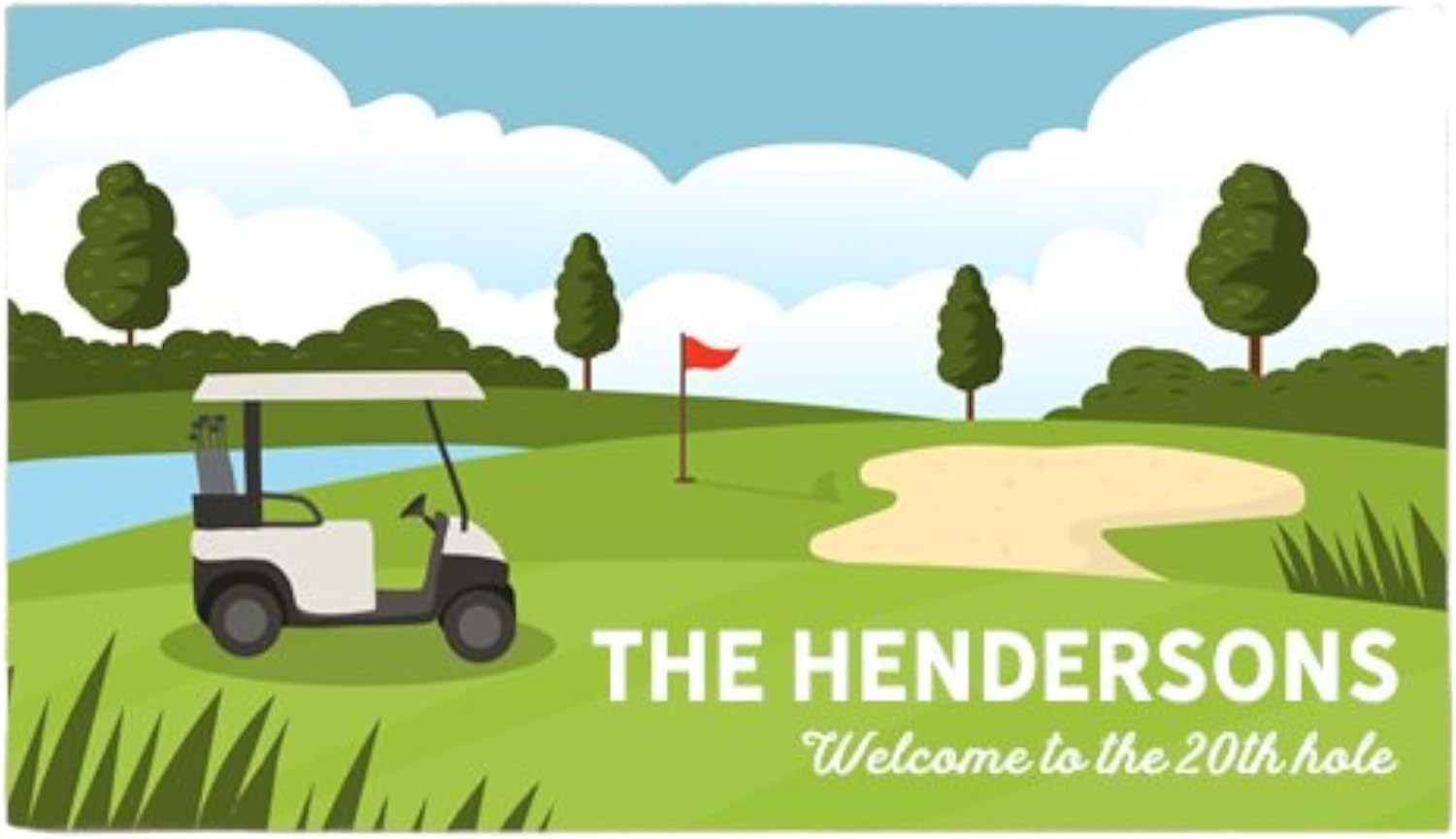 Personalization Universe 18"x27" Golf Course Personalized Doormat – Perfect for Indoor/Outdoor Use, Ideal Golf Gift, Custom Golfer Home Gifts, Customized Entrance Mat, Accessories for Golf Lovers