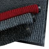 Rapid Teck® Türmatte Fußmatte Schwarz 90cm x 120cm Fußabtreter Schmutzmatte Schmutzfangmatte Türvorleger Matte