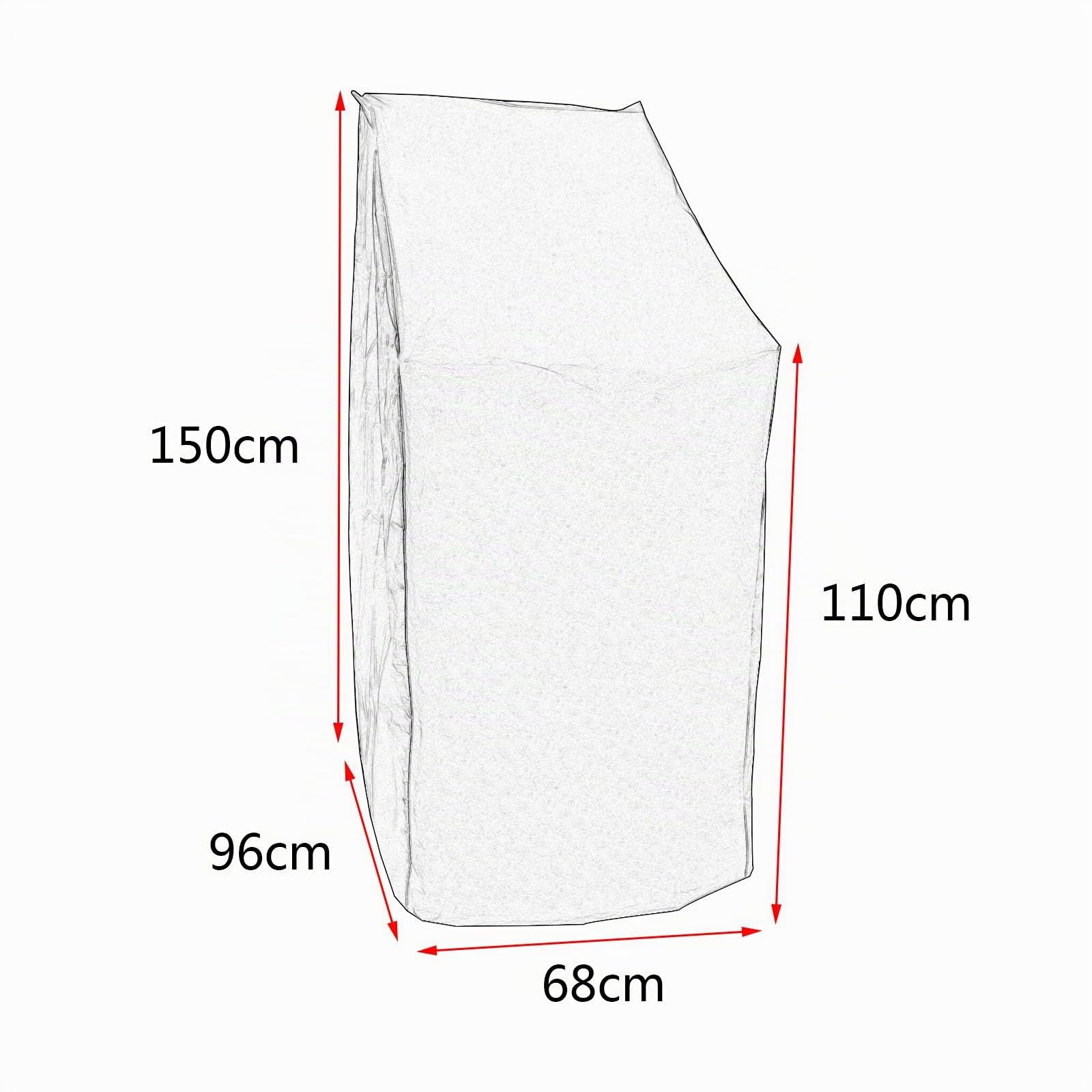 Laneetal Funda Protectora para Sillas Exterior Impermeable Anti-Viento Polvo para mesa silla Aire Libre BBQ 68x96x110/150cm 600D Oxford Color Antracita
