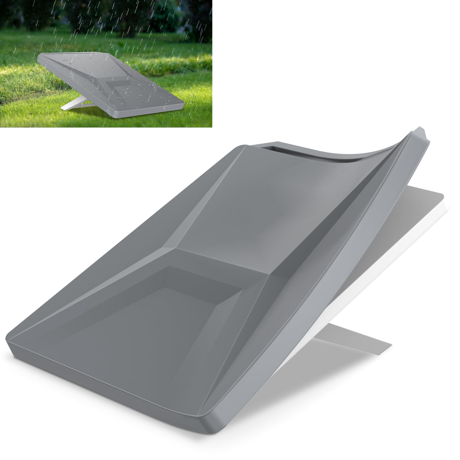 Starlink Mini Protective Cover Case, Starlink Mini Accesories, Waterproof Silicone Satellite Dish Protector Anti-Hail &amp; Shockproof, Portable for Roof RV Boat Outdoor (Gray)