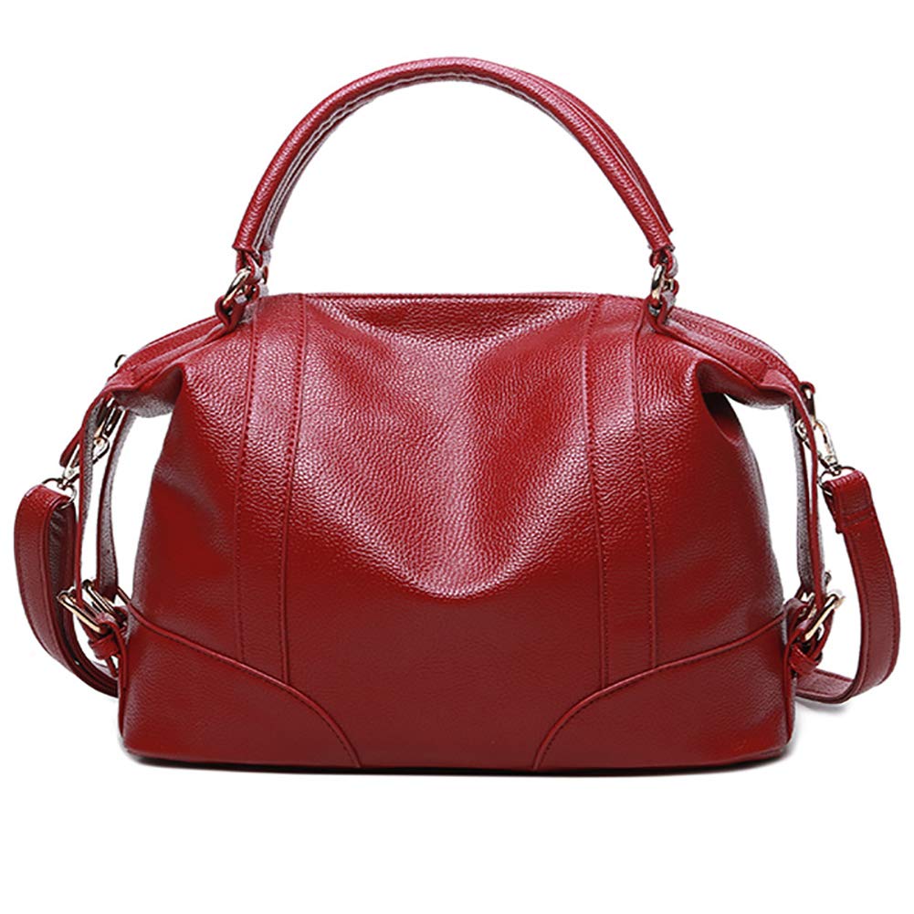 Women's Messenger Bag, Waterproof And Wearable PU Leather Polyester Tote Bag, Classic Zipper Litchi Gift Women's Shoulder Bag